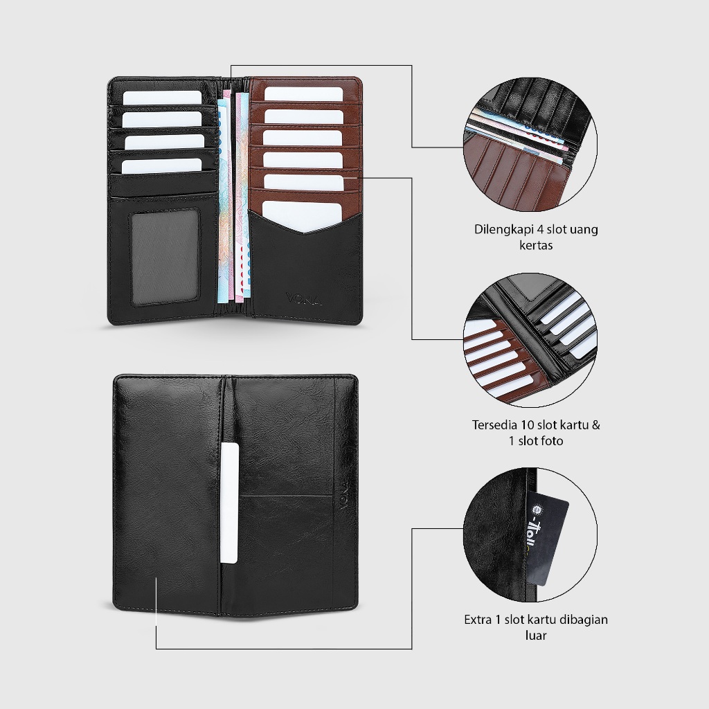 VONA Monaco Long Wallet - Dompet Panjang Lipat 2 - Image 6