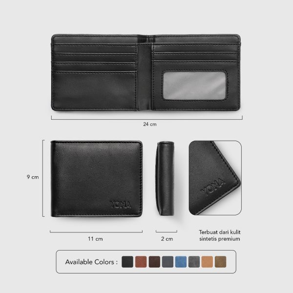 VONA Jet Wallet - Dompet Pria Lipat Kulit PU - Image 5