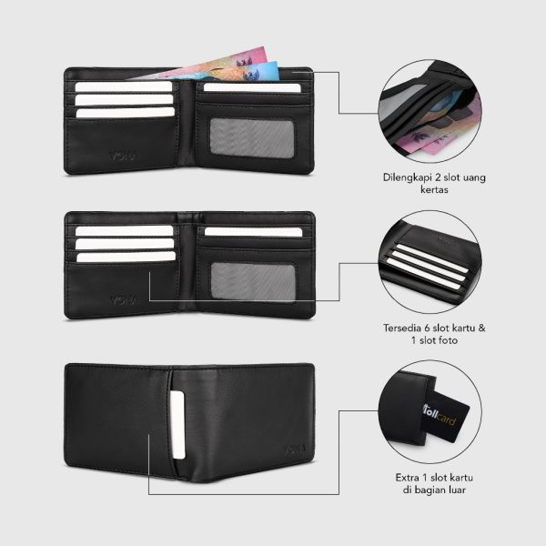 VONA Jet Wallet - Dompet Pria Lipat Kulit PU - Image 6
