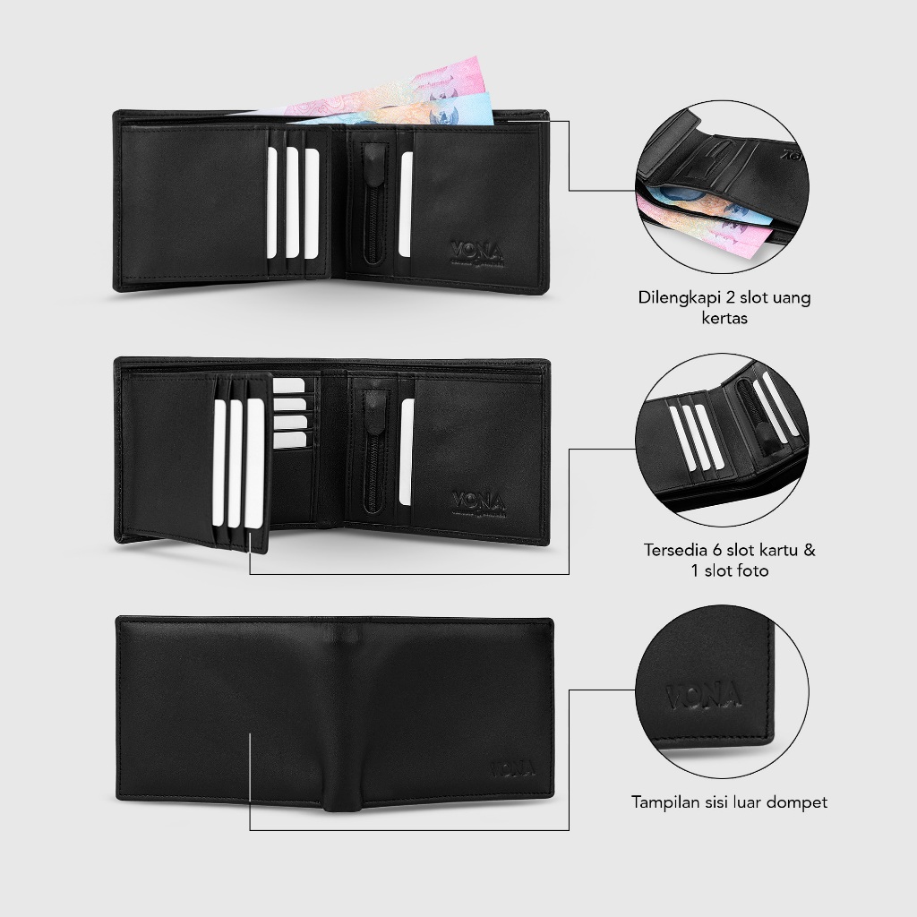 VONA Quarry Wallet - Genuine Leather Dompet Pendek Kulit Sapi Asli - Image 6