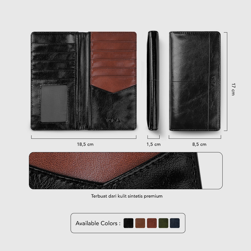 VONA Monaco Long Wallet - Dompet Panjang Lipat 2 - Image 5