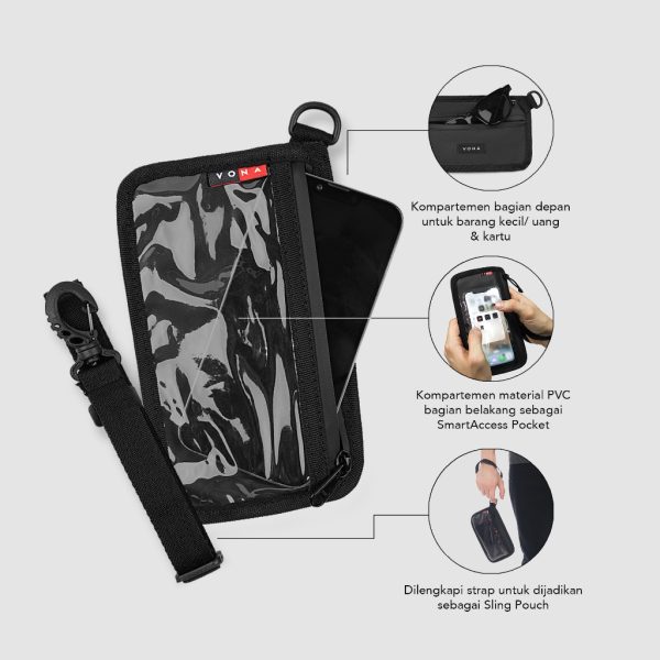 VONA Delta Sling Wallet - Handbag Pouch Lanyard - Image 6