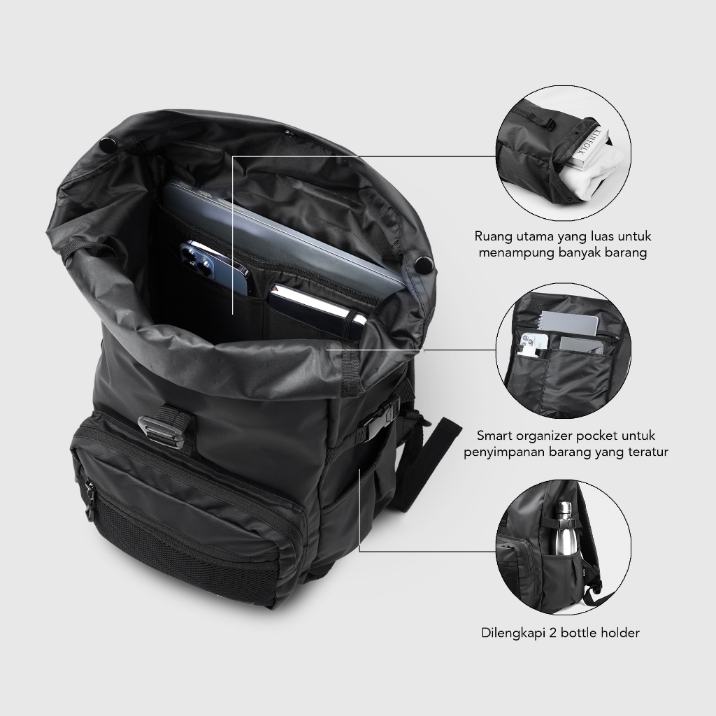 VONA Vulcan Backpack - Tas Ransel Roll Top Laptop Waterproof - Image 5