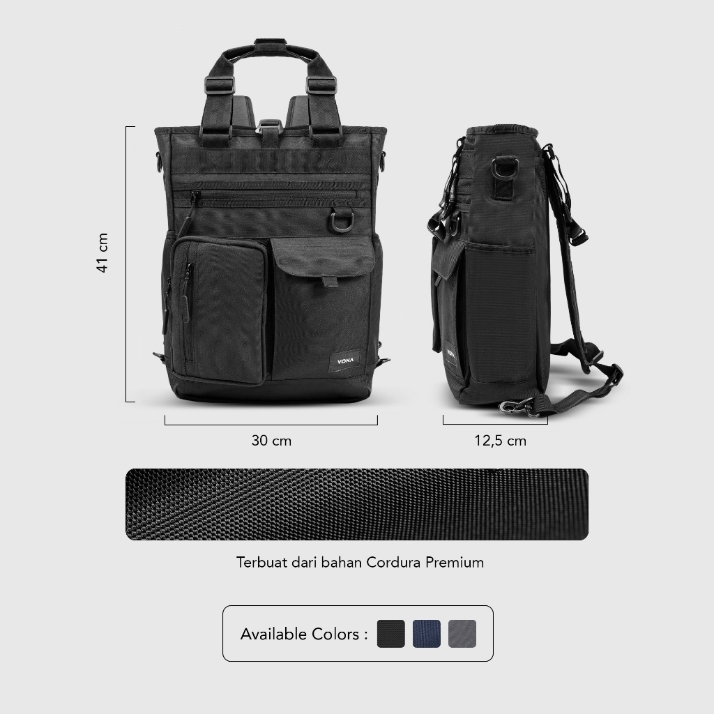 VONA Dax Totepack - Backpack Totebag Slingbag Tas Jinjing Ransel Laptop - Image 3