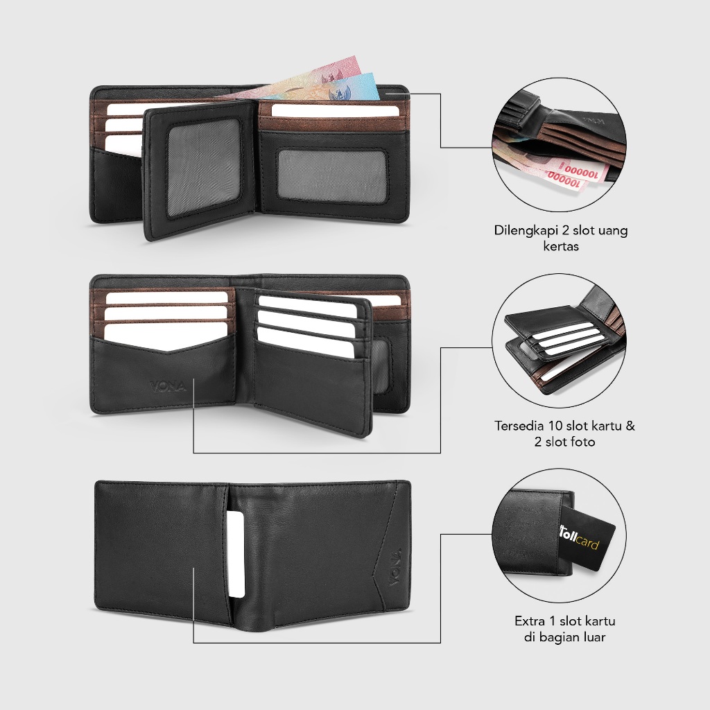 VONA Rory Wallet - Dompet Pendek Lipat Tiga - Image 6