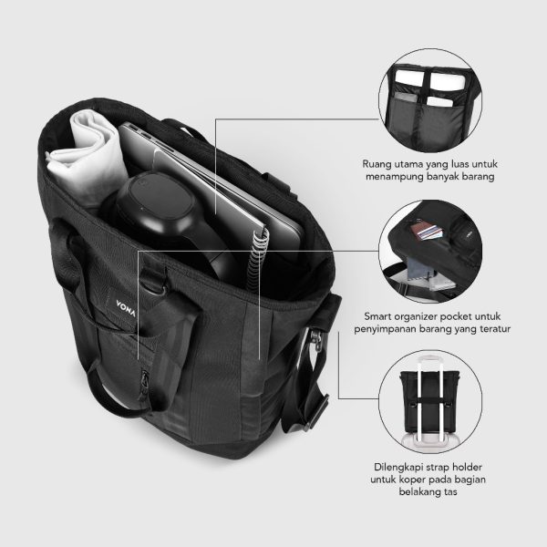 VONA Hacker Totepack - Backpack Slingbag Tas Slempang Ransel Laptop - Image 7